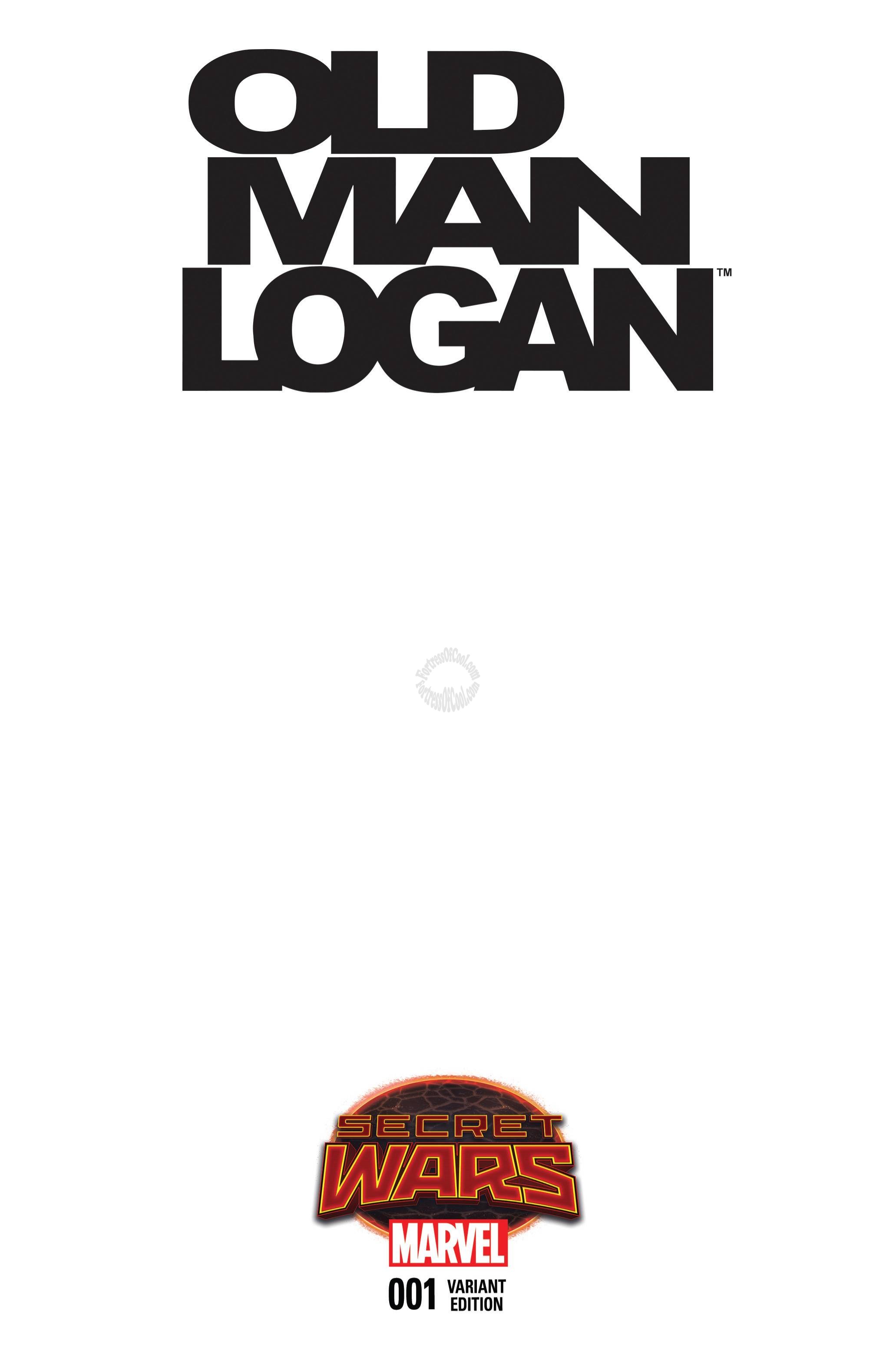 Secret Wars  OLD MAN LOGAN #1 BLANK VAR