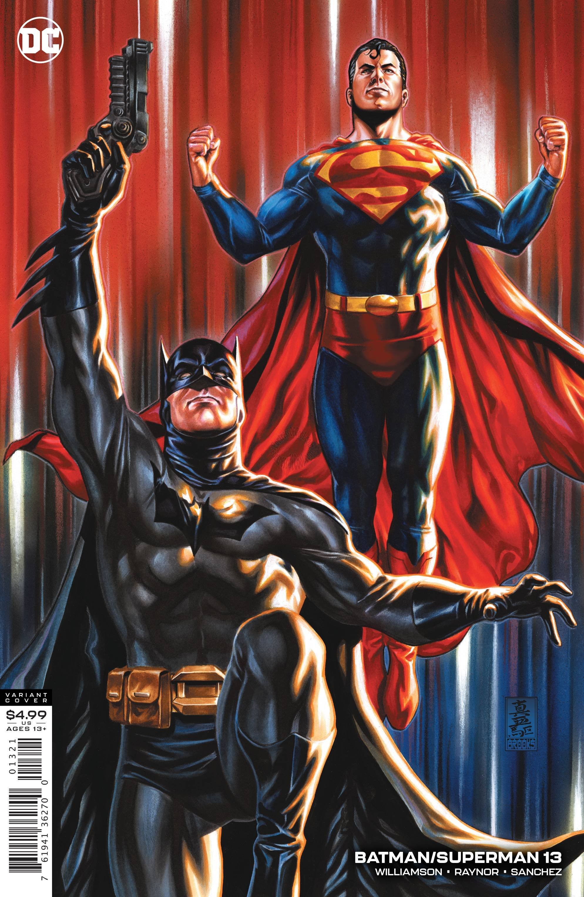 BATMAN SUPERMAN #13 CARD STOCK MARK BROOKS VARIANT