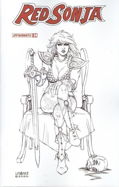 RED SONJA #24 15 COPY LINSNER B&W INCENTIVE