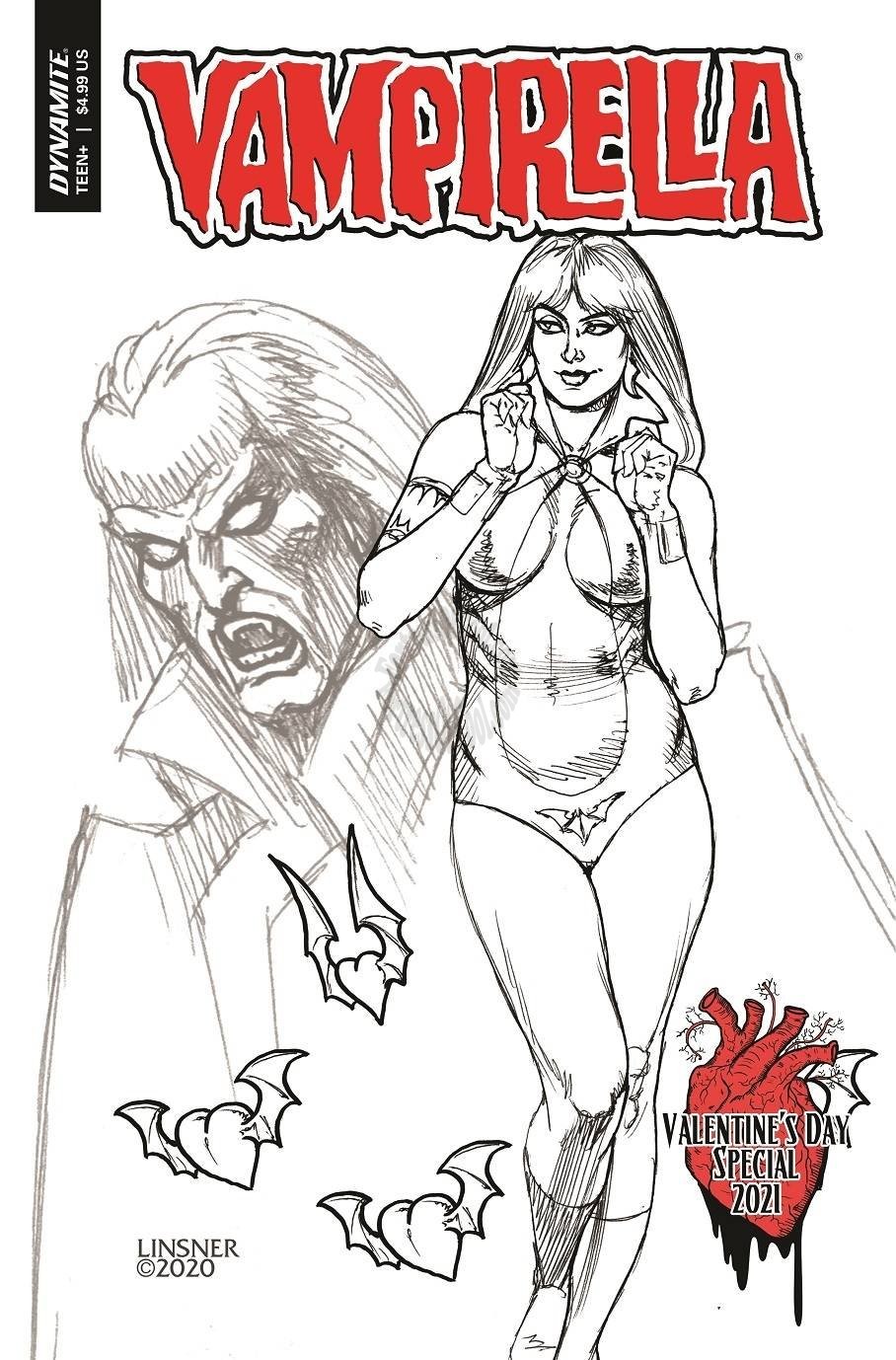 VAMPIRELLA VALENTINES SPECIAL ONE SHOT 2021 - 20 COPY LINSNER B&W INCENTIVE