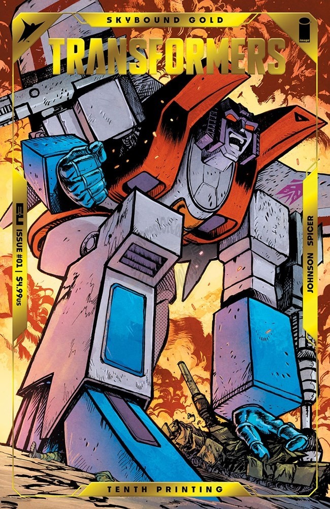 TRANSFORMERS #1 10TH PTG CVR B STARSCREAM FOIL EMBOSS