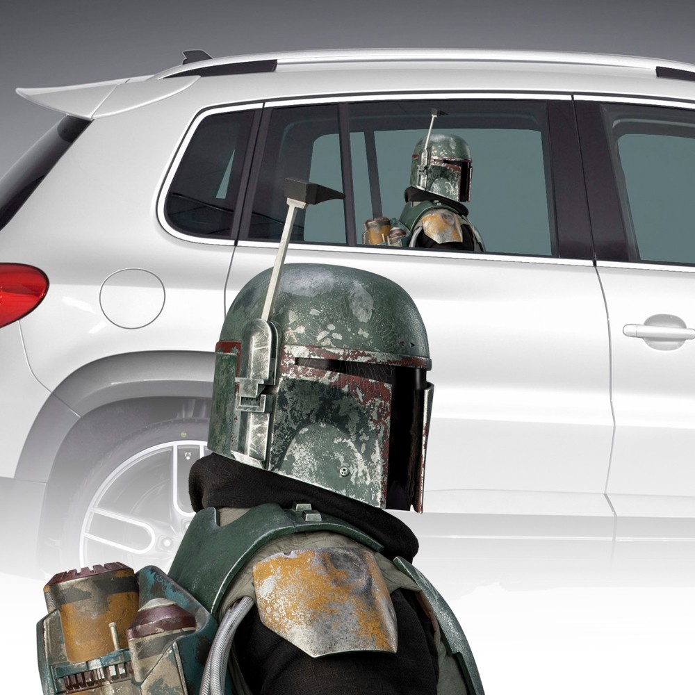 STAR WARS MANDALORIAN BOBA FETT RE-ARMORED PASSENGER WINDOW DECAL