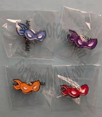 Teenage Mutant Ninja Turtles - TMNT - 2024 PROMO 4 MASK PIN SET - FREE SHIPPING
