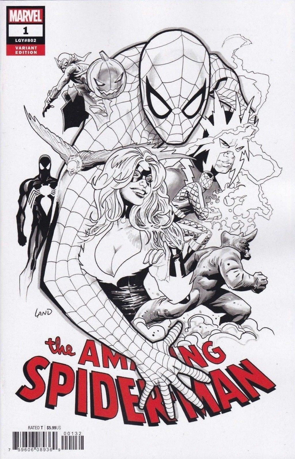 AMAZING SPIDER-MAN #1 PARTY SKETCH VARIANT