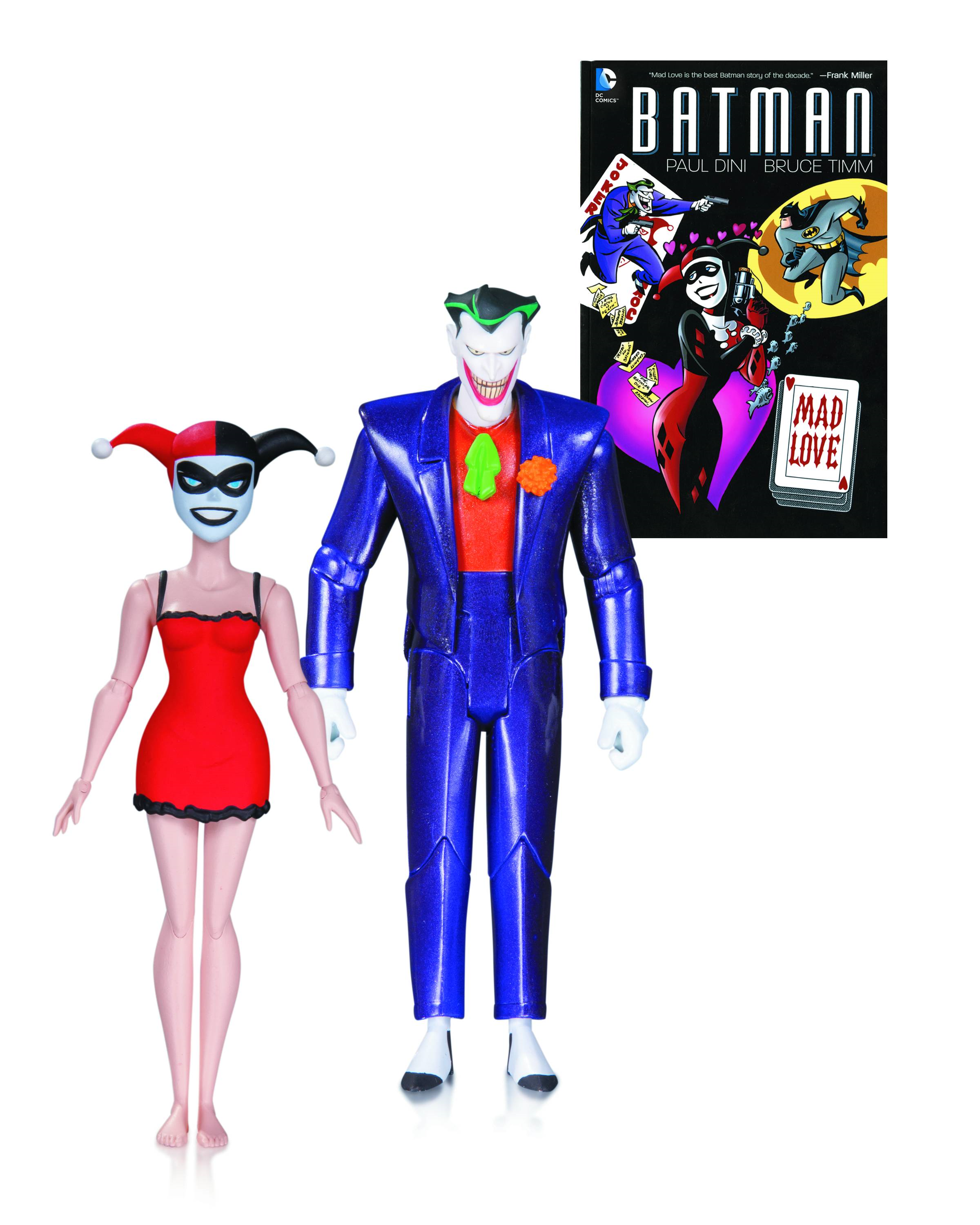 BATMAN ANIMATED MAD LOVE JOKER & HARLEY QUINN 2 PK FIGURE SET