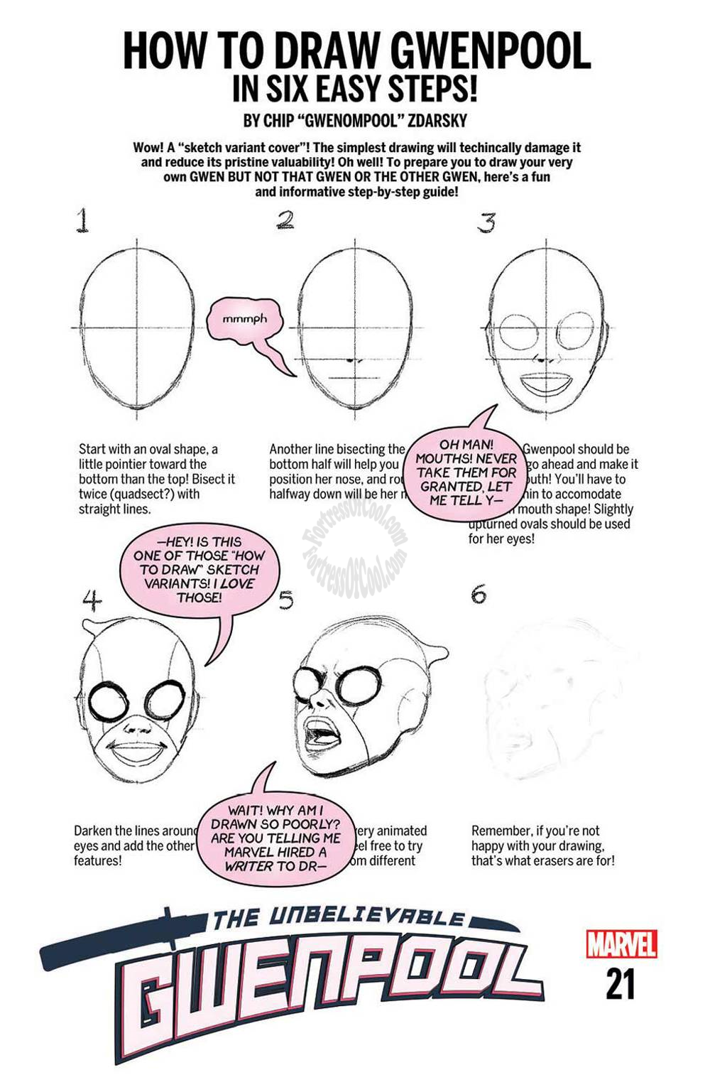 GWENPOOL #21 ZDARSKY HOW TO DRAW VARIANT LEGACY