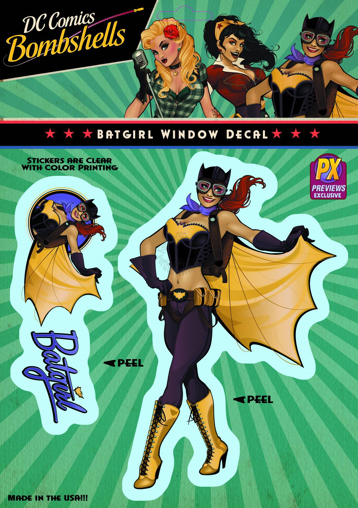 BATGIRL DC BOMBSHELLS PX EXCLUSIVE VINYL DECAL