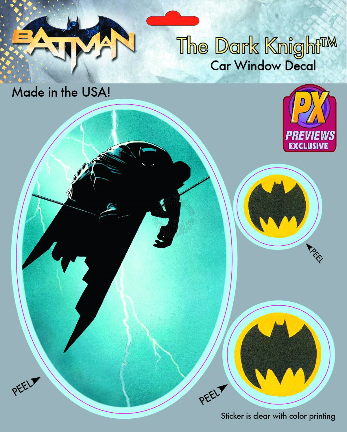 BATMAN DARK KNIGHT RETURNS DARK KNIGHT HIGHWIRE PX VINYL DECAL