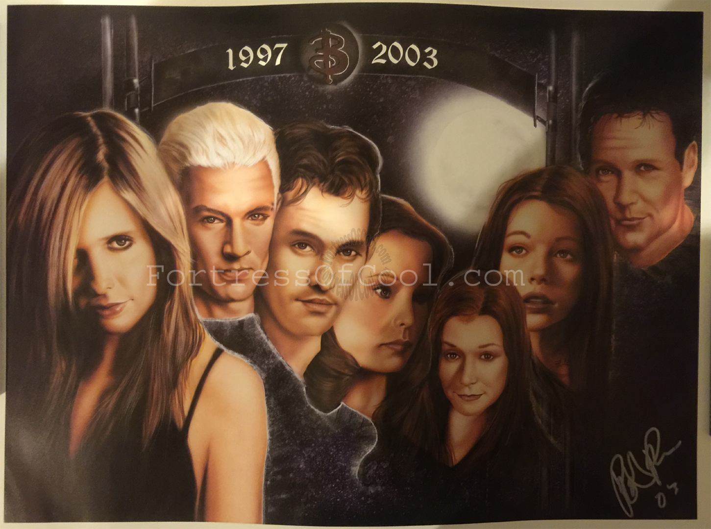 Buffy The Vampire Slayer 2003 TV show Official Wrap Party Attendee Exclusive Rob Prior Signed Print