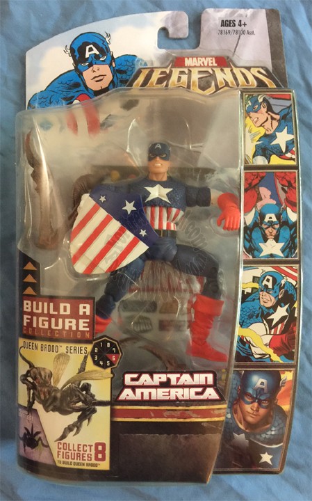 CAPTAIN AMERICA (Golden Age) - MARVEL LEGENDS SERIES 18 (HASBRO SERIES 3) (BROOD QUEEN) FIGURE