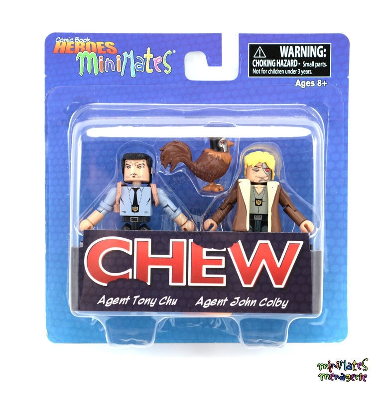 Tony Chu, Cyborg John Colby and Poyo (CHEW) Indy MiniMates 2 Figure Pack