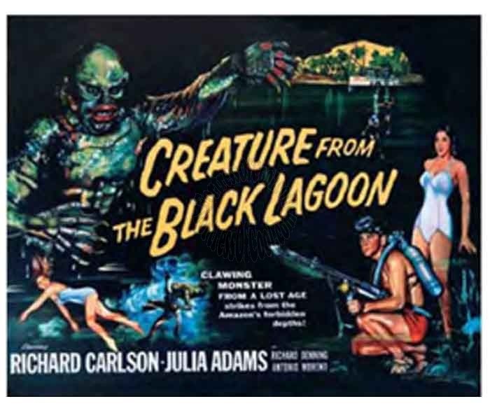 CREATURE FROM THE BLACK LAGOON MOVIE POSTER METAL/TIN SIGN