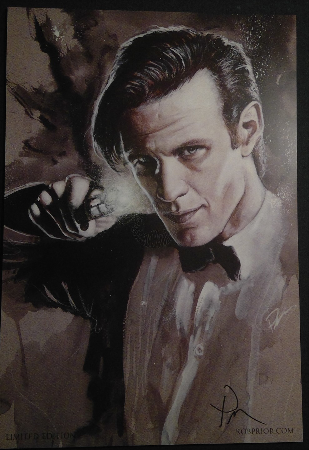 DOCTOR WHO - MATT SMITH PRINT - HAND SIGNED BY ARTIST ROB PRIOR