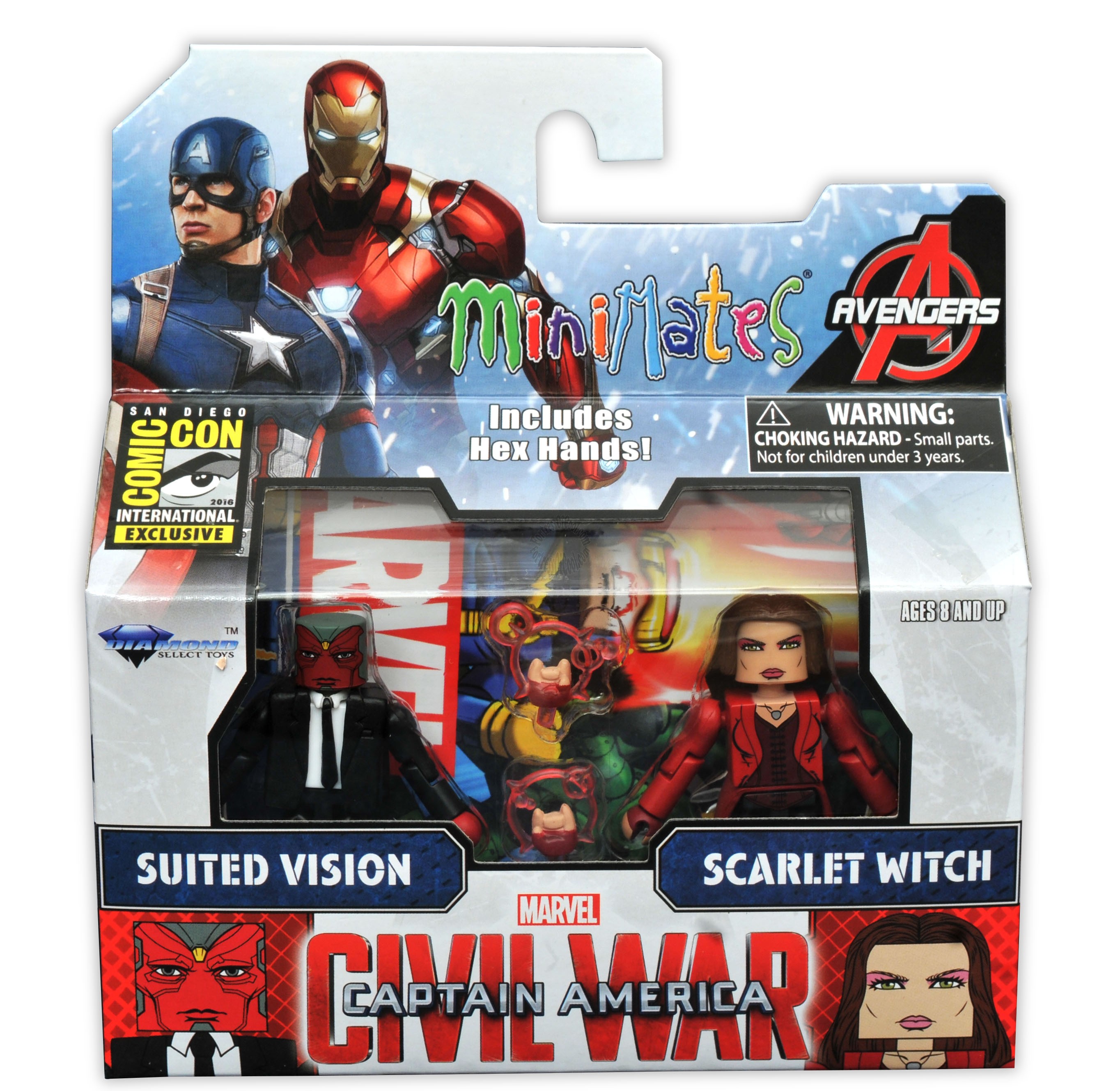 MARVEL MINIMATES VISION/SCARLET WITCH 2-PACK SDCC 2016 SAN DIEGO COMIC-CON EXCLUSIVE