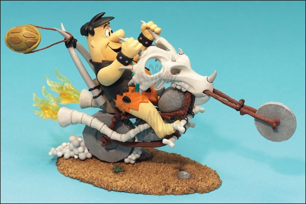 Fred Flintstone on Chopper Action Figure - HANNA BARBERA SERIES 1