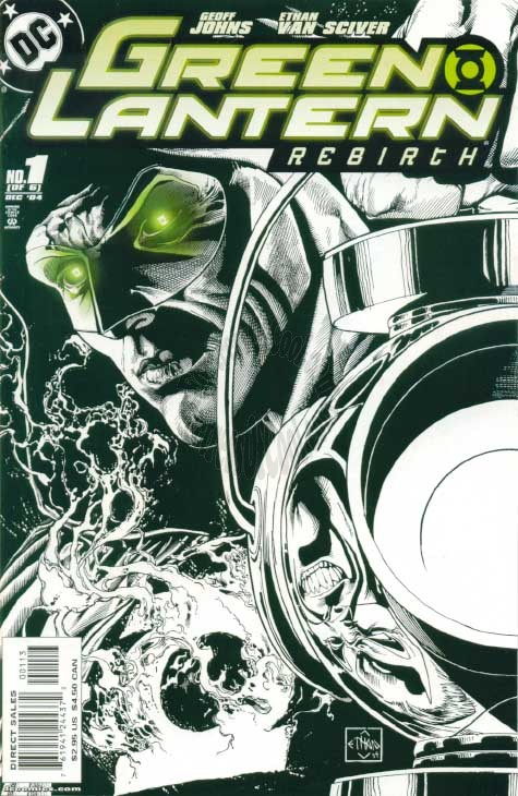 GREEN LANTERN: REBIRTH #1 (3rd Printing Black and White Variant Cover)