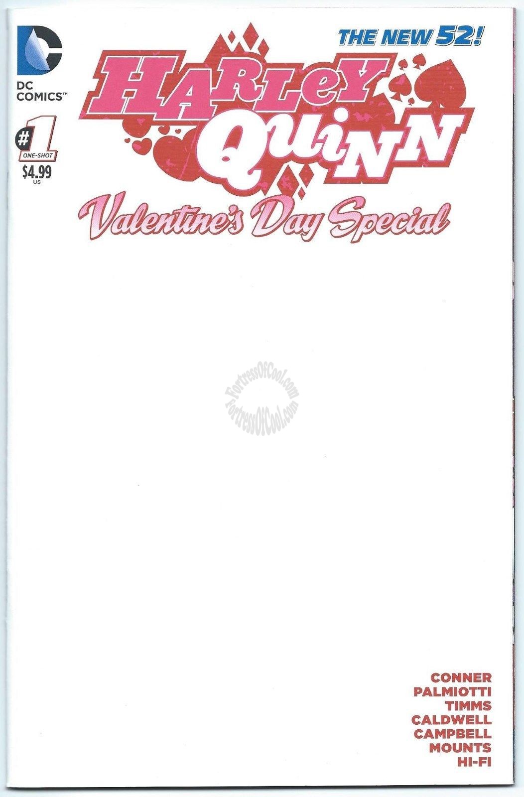 HARLEY QUINN VALENTINES DAY SPECIAL #1 BLANK VARIANT