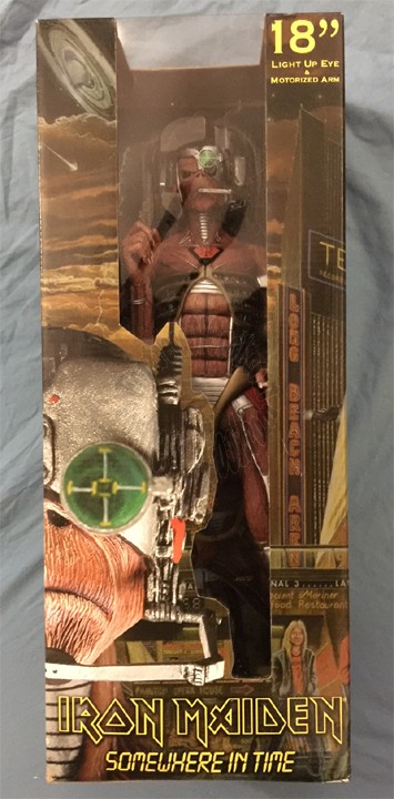 IRON MAIDEN EDDIE 18" (Inch) "SOMEWHERE IN TIME" ACTION FIGURE (and Room Alarm)