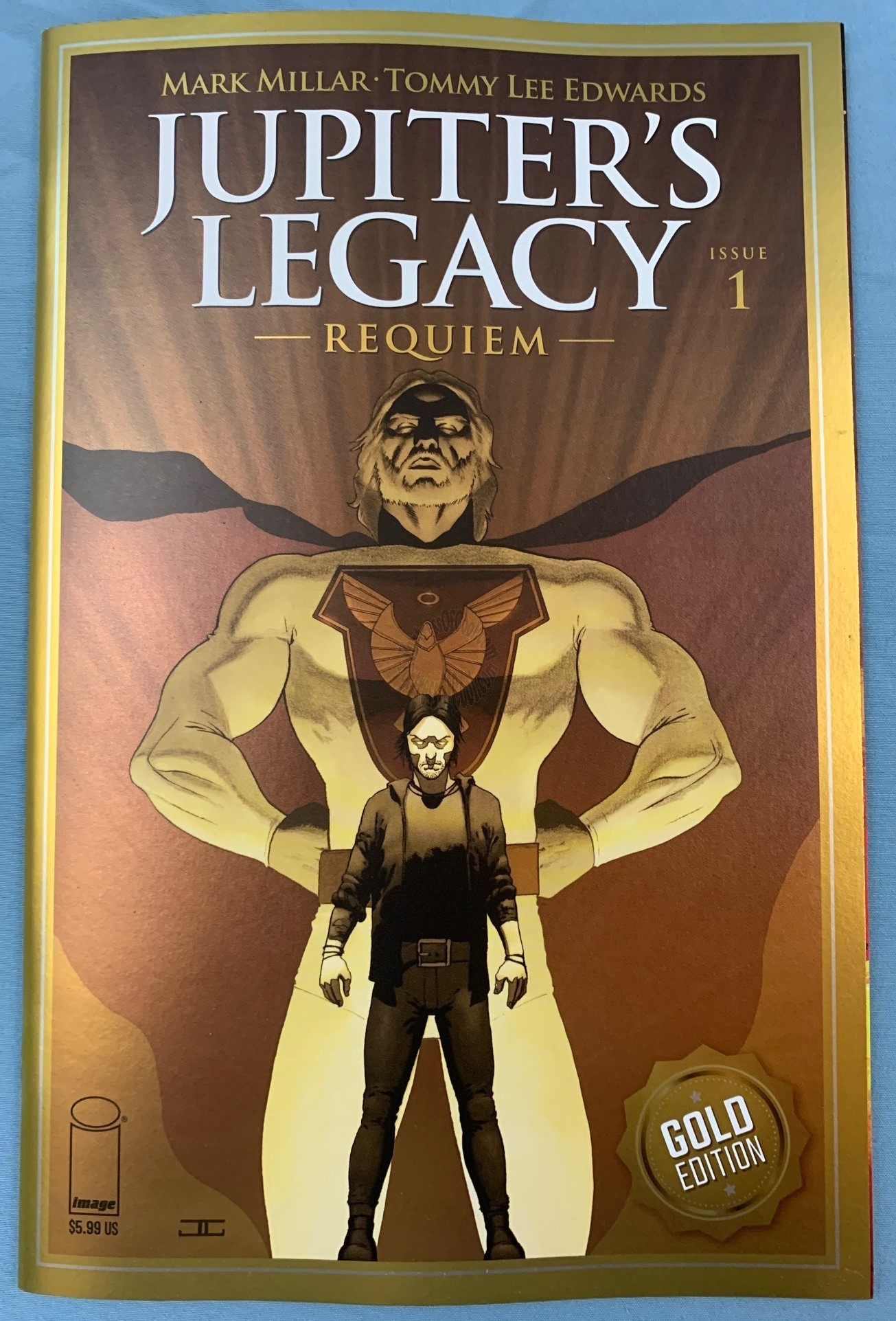 JUPITERS LEGACY REQUIEM #1 CASSADAY GOLD FOIL RETAILER THANK YOU VARIANT