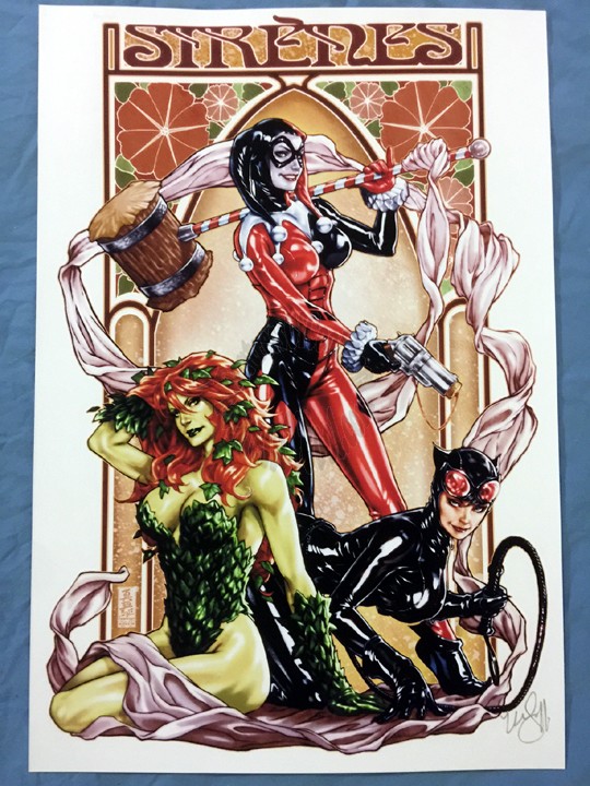 GOTHAM SIRENS - MARK BROOKS SIGNED 2011 SAN DIEGO COMIC CON ART PRINT