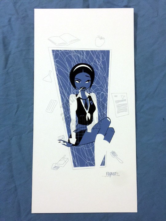 Ragnar Signed and Numbered Limited Edition School Girl Art Print 