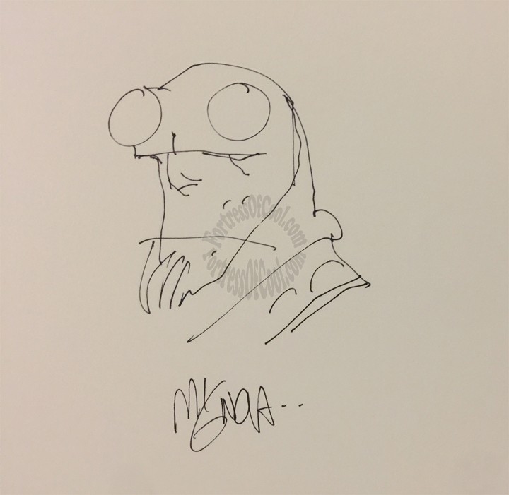 MIKE MIGNOLA SIGNED ORIGINAL ART HELLBOY SKETCH 