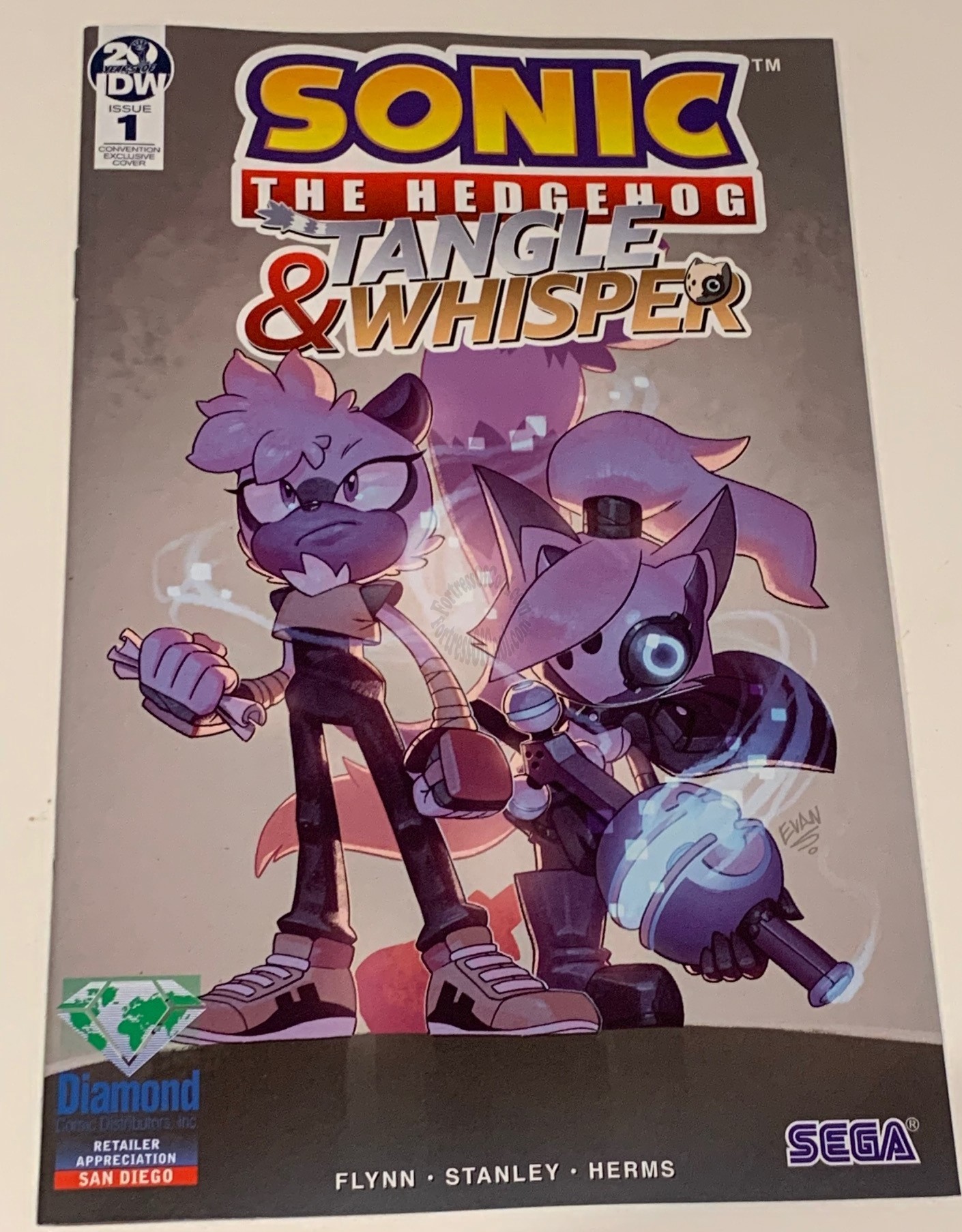 SONIC THE HEDGEHOG TANGLE & WHISPER #1 SDCC 2019 RETAILER EXCLUSIVE