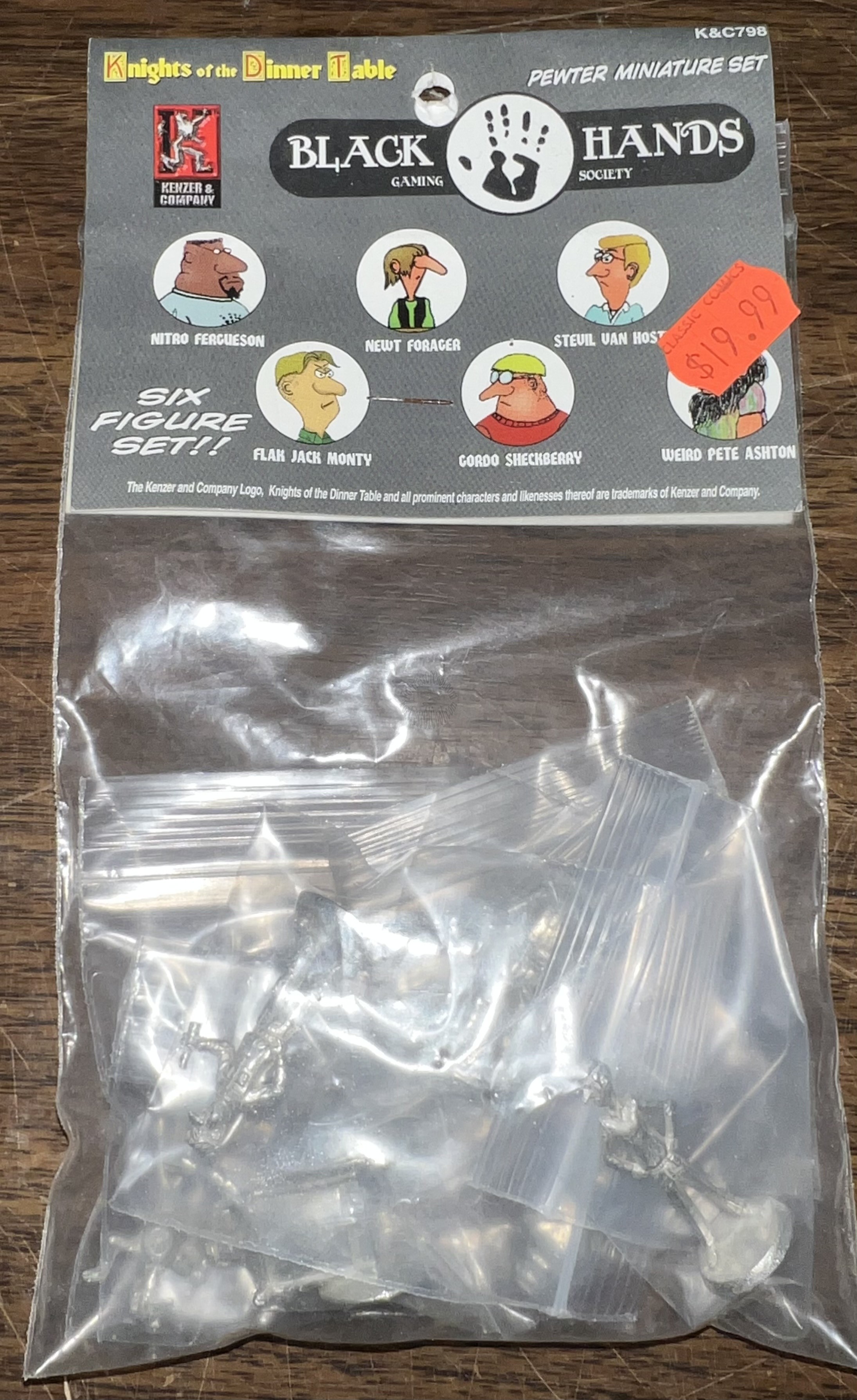 Knights of the Dinner Table Pewter Miniature Set (Black Hands Gaming Society)