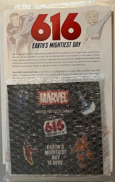 Marvel 616 Earth's Mightiest Day: 4 Comic  Book Variants, FF Pin Set, Letter & Envelope - SEALED COMIC SET - UNOPENED PIN SET