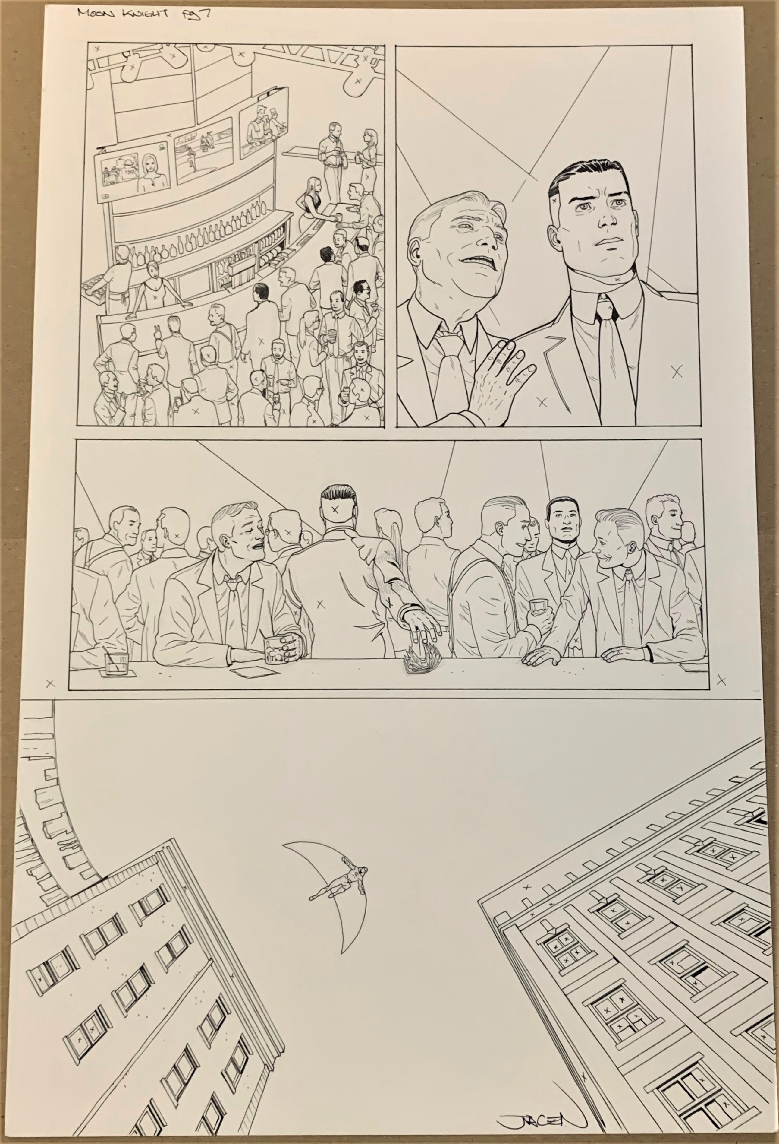 MOON KNIGHT #189 PAGE 7 ORIGINAL ART - JACEN BURROWS