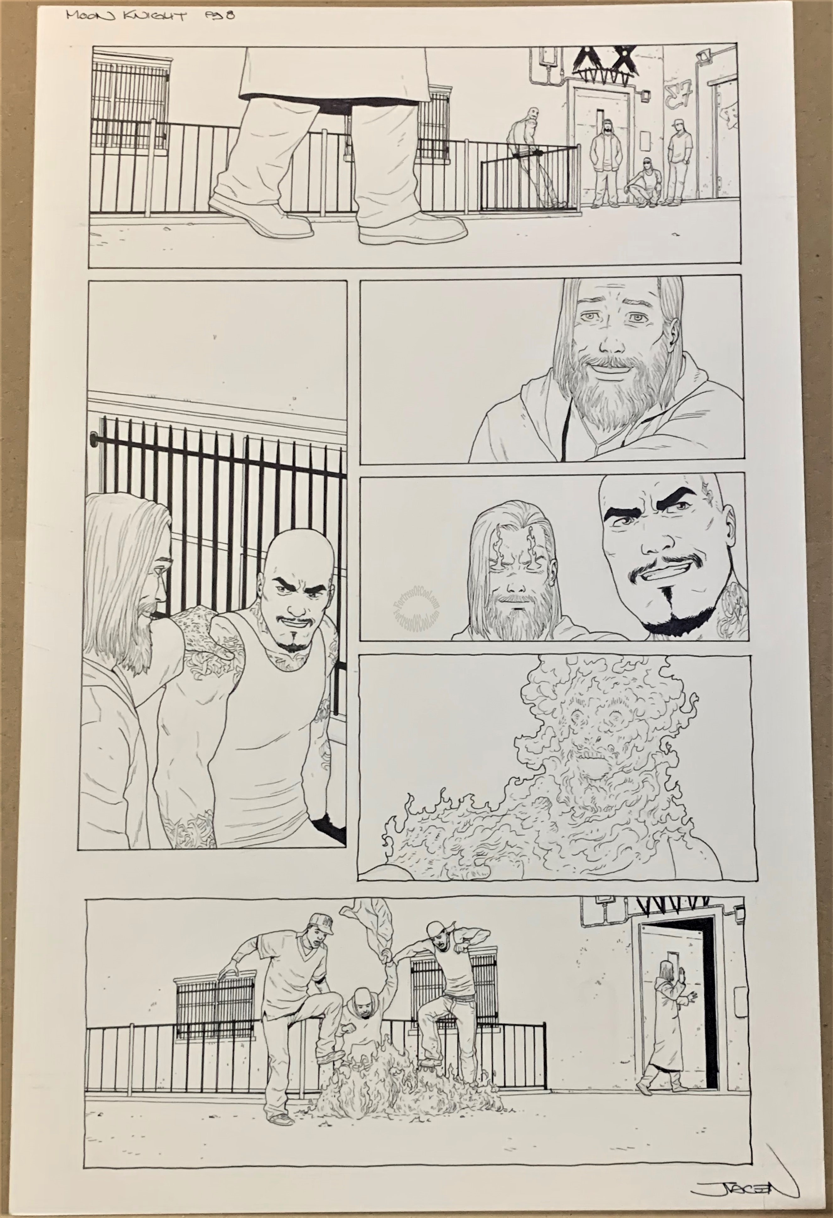 MOON KNIGHT #189 PAGE 8 ORIGINAL ART - JACEN BURROWS