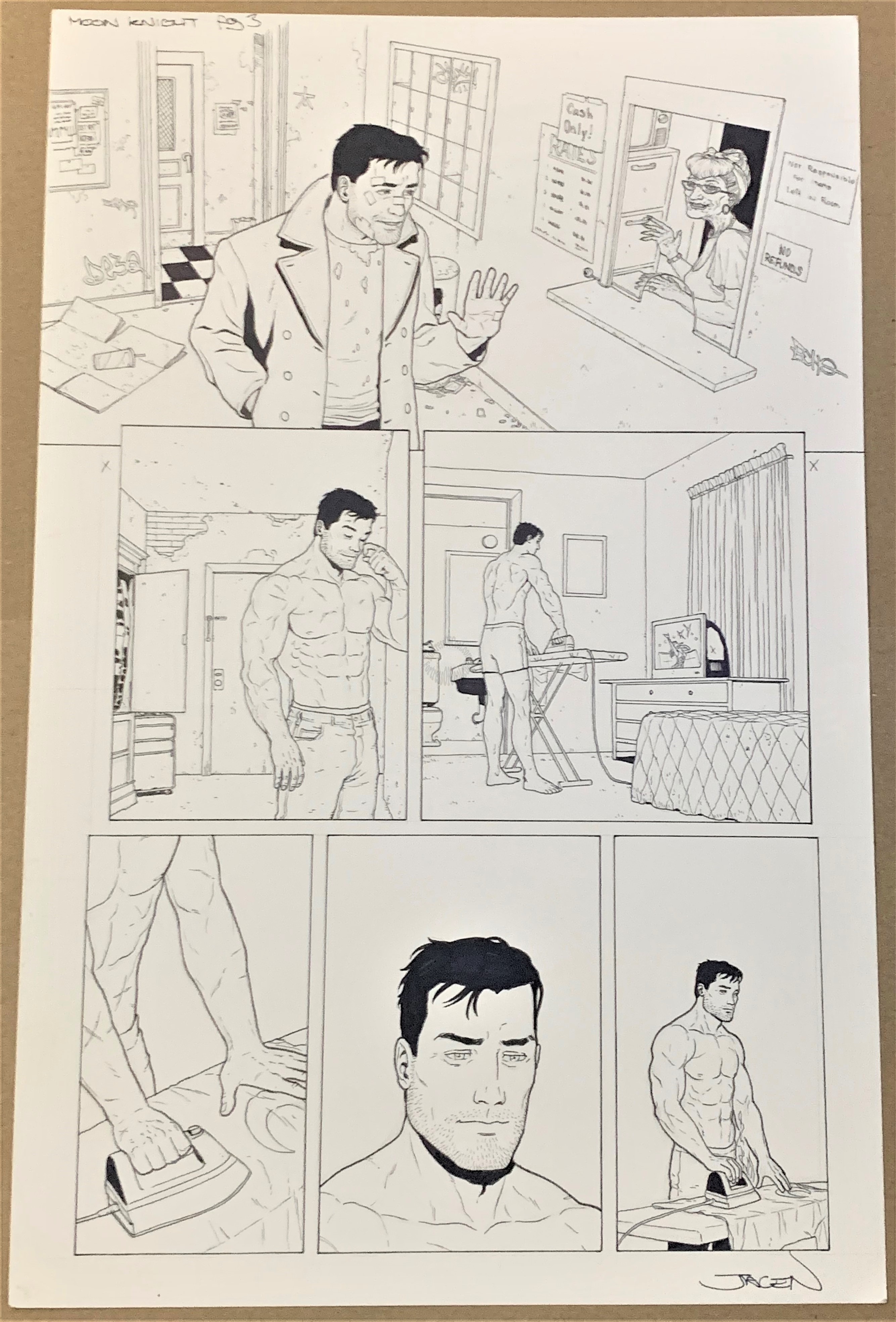 MOON KNIGHT #189 PAGE 3 ORIGINAL ART - JACEN BURROWS