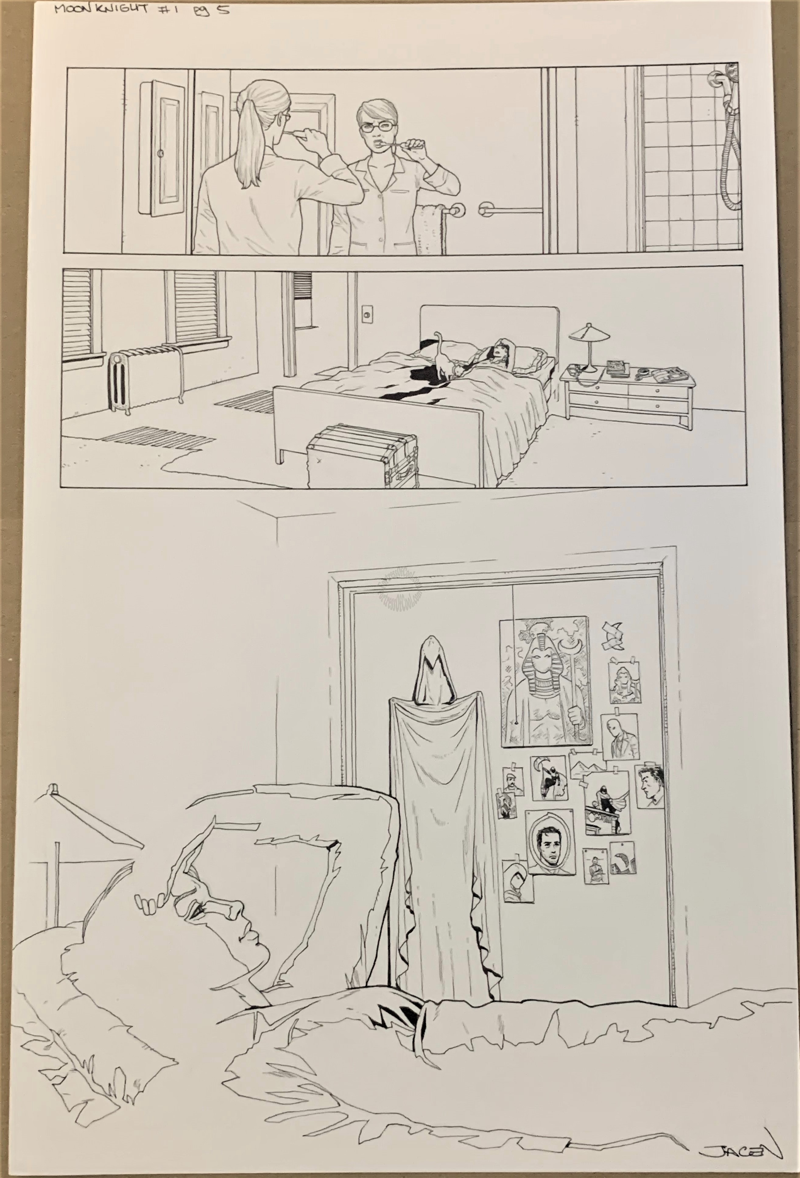 MOON KNIGHT #188 PAGE #5 ORIGINAL ART - JACEN BURROWS