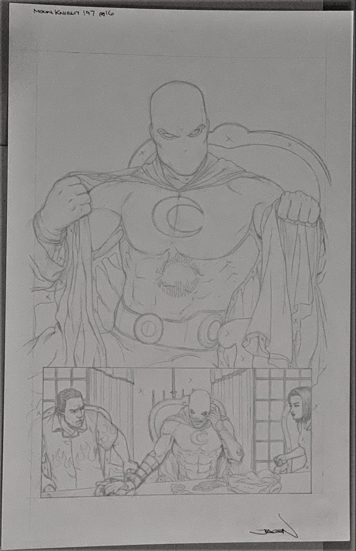 MOON KNIGHT #197 PAGE 16 ORIGINAL ART - JACEN BURROWS