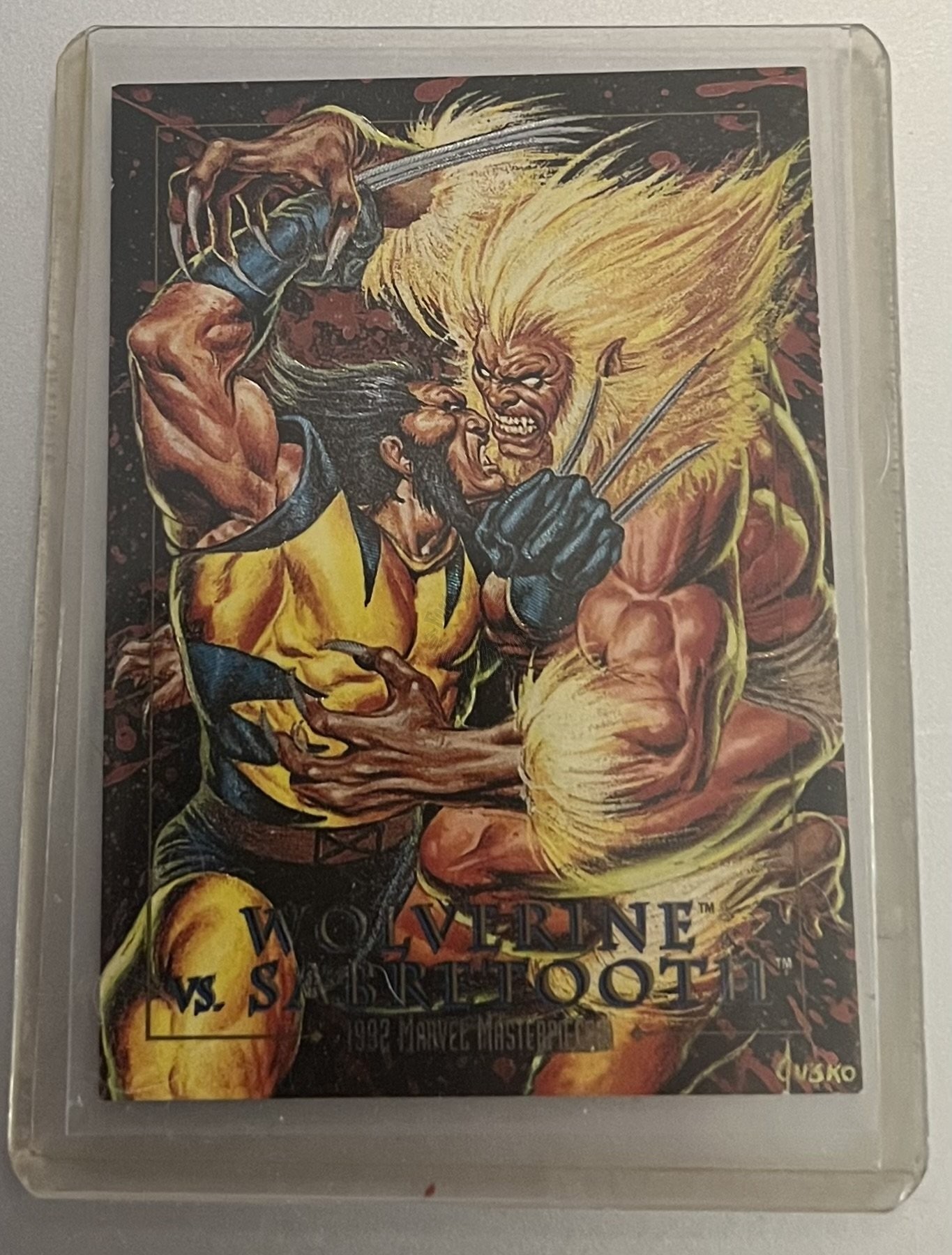 Marvel Masterpieces Wolverine vs Sabretooth Battle Spectra 3-D Card