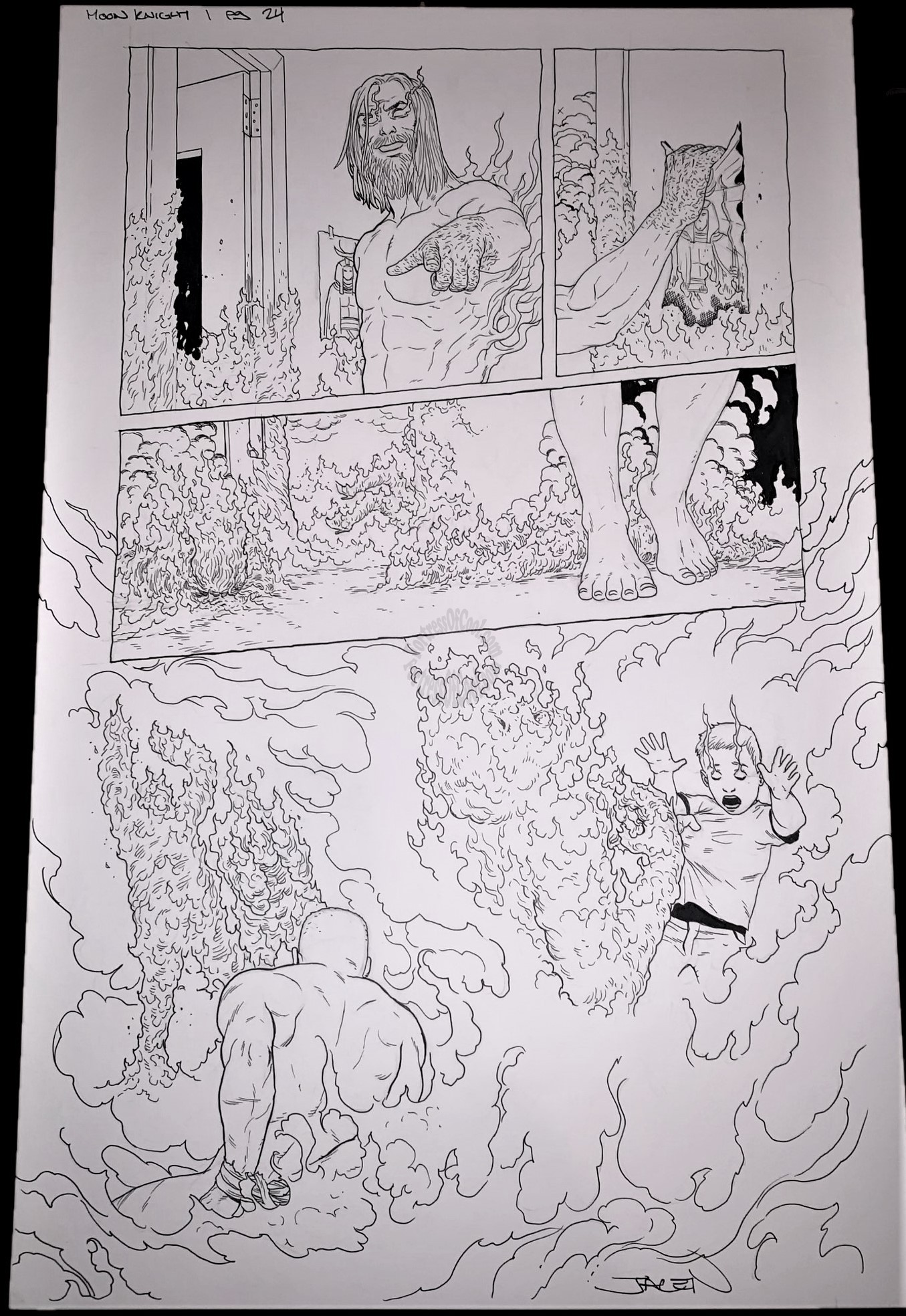 MOON KNIGHT #188 PAGE #24 ORIGINAL ART - JACEN BURROWS