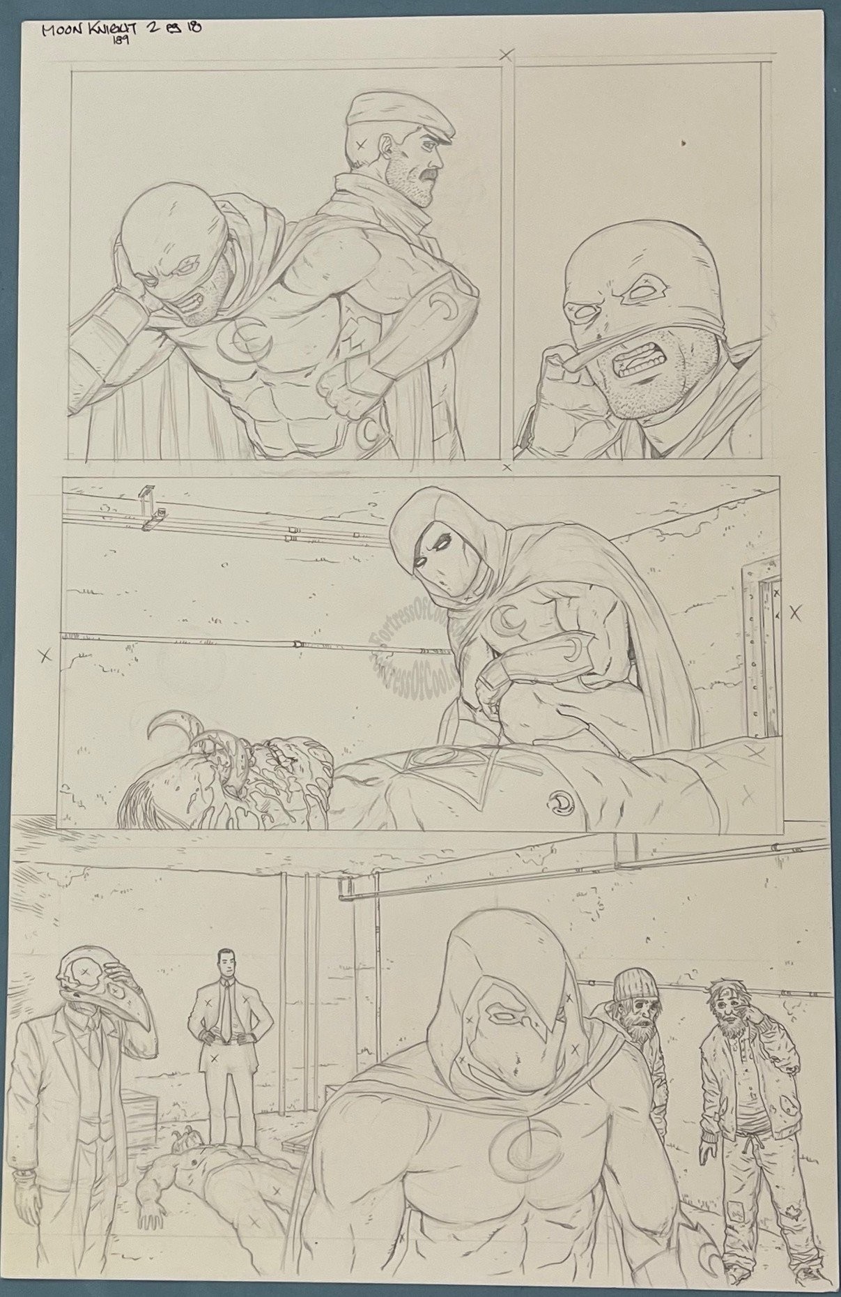 MOON KNIGHT #189 PAGE 18 ORIGINAL ART - JACEN BURROWS