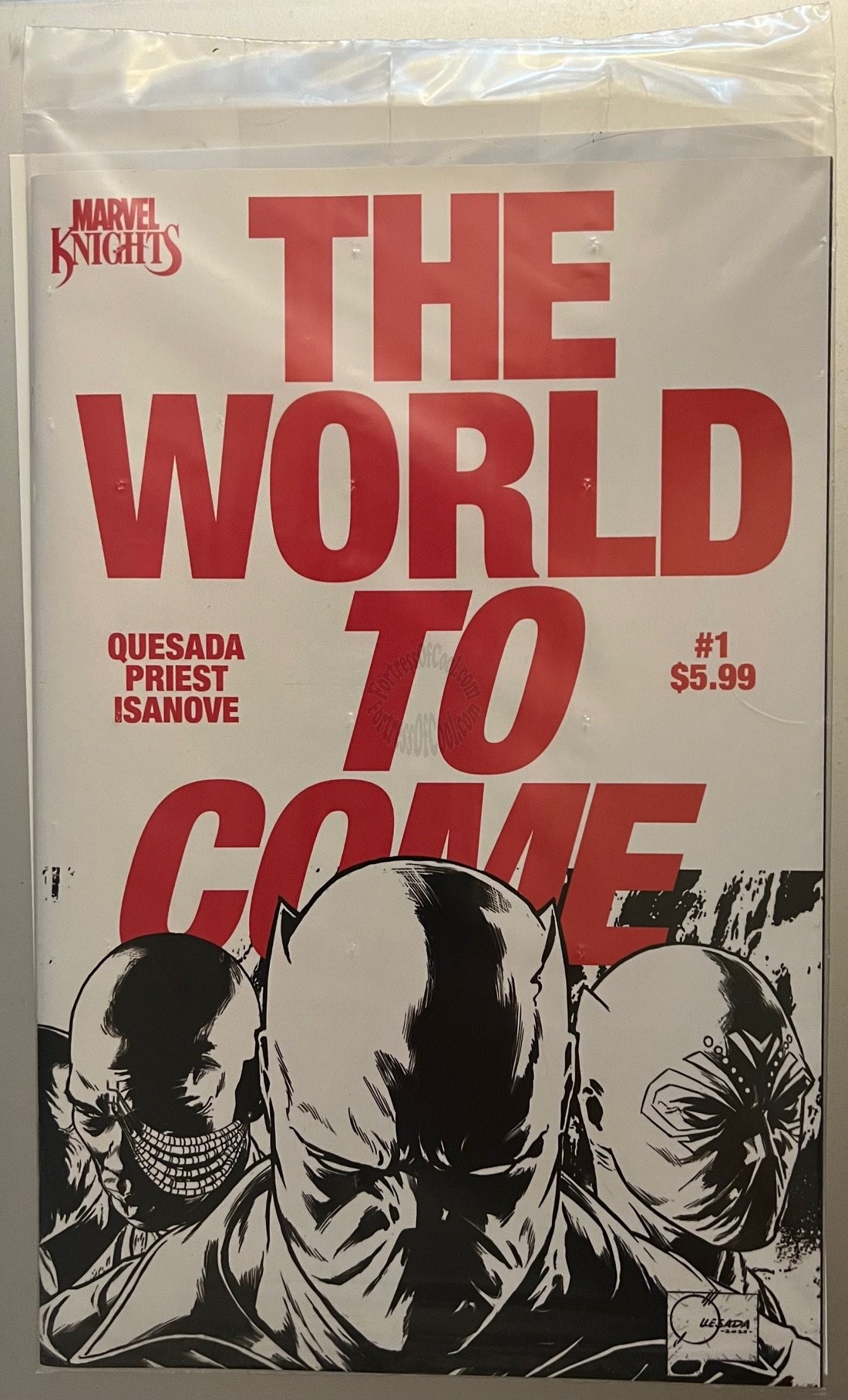 Marvel Knights: The World to Come #1 - Quesada Surprise Polybagged B&W Variant - 1 Per Store - SEALED