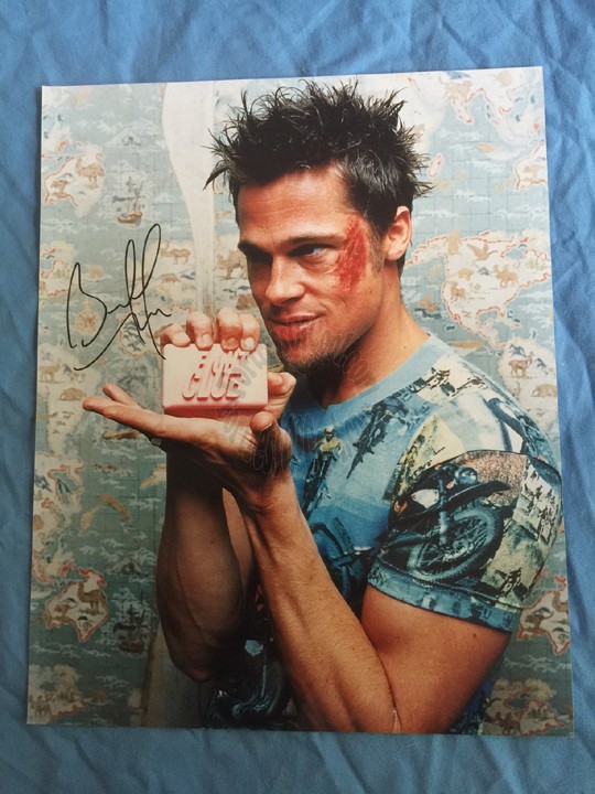 Brad Pitt Autographed Fight Club 8x10 Photo