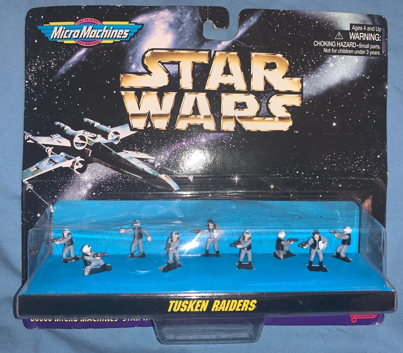 STAR WARS MICRO MACHINES REBEL FLEET TROOPERS SET ON TUSKEN RAIDERS X-WING CARD (ERROR CARD)