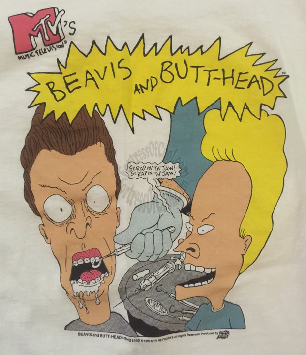 Beavis and Butthead T-Shirt - Scrapin' Th' Jaw! - Large