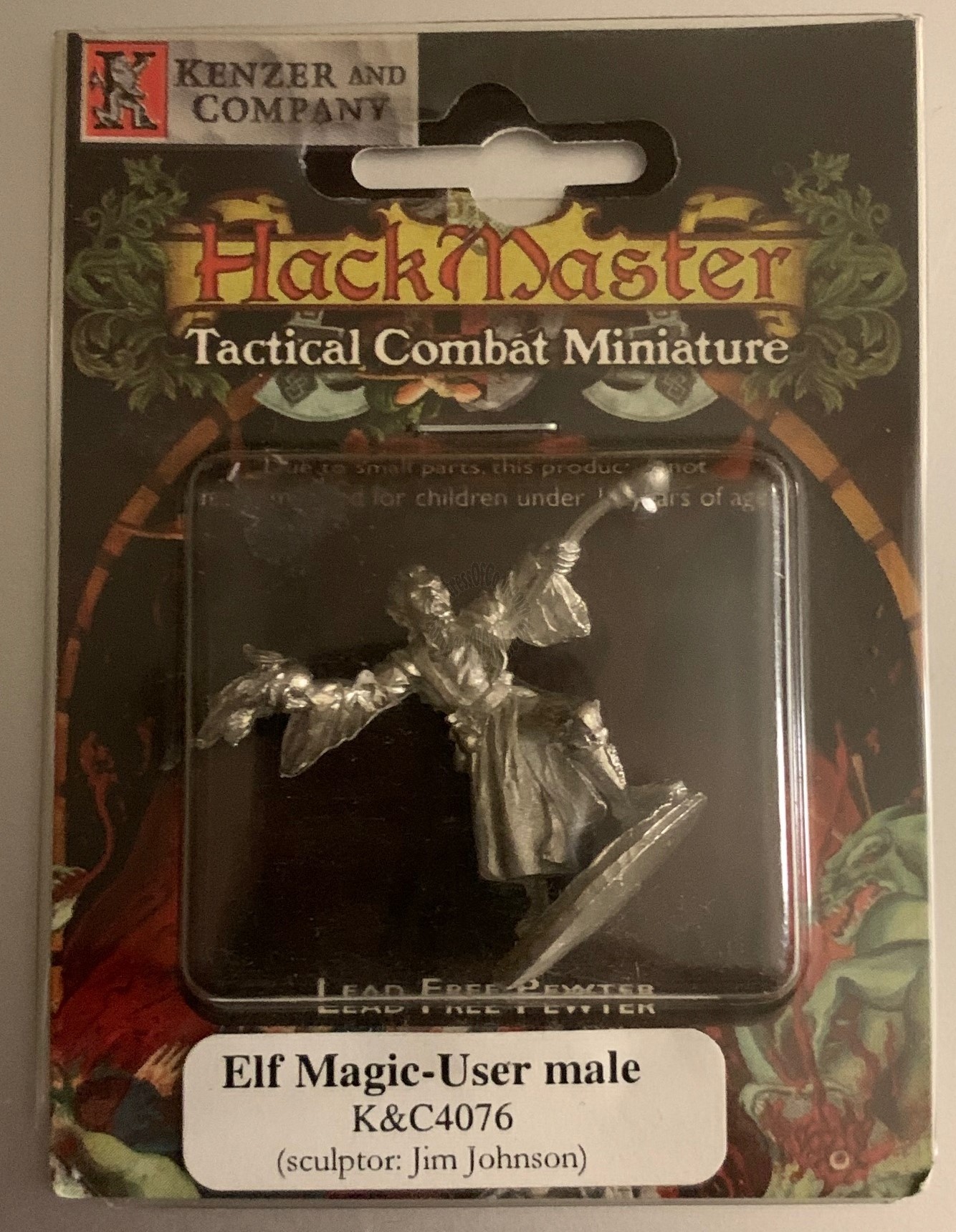 HACKMASTER MINIATURES ELF MAGIC-USER male OOP