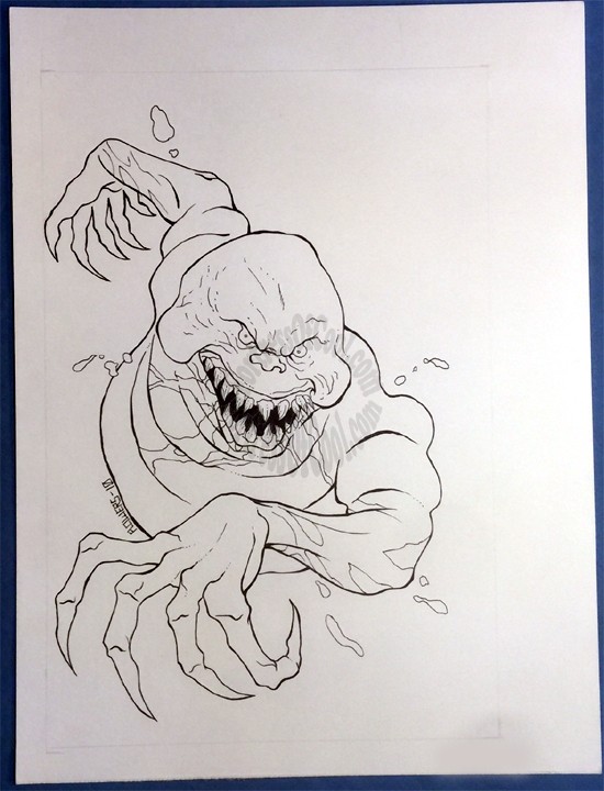 SLIMER - GHOST BUSTERS - Original Art by Jason Flowers