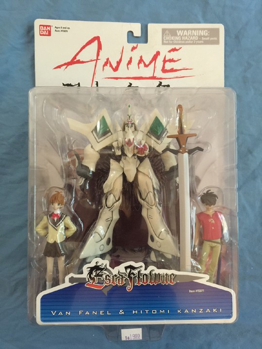 Escaflowne Figure Set (featuring Hitomi, Van, and Mechanical Suit Escaflowne) - BANDAI ANIME FIGURE ASSORTMENT SERIES 1