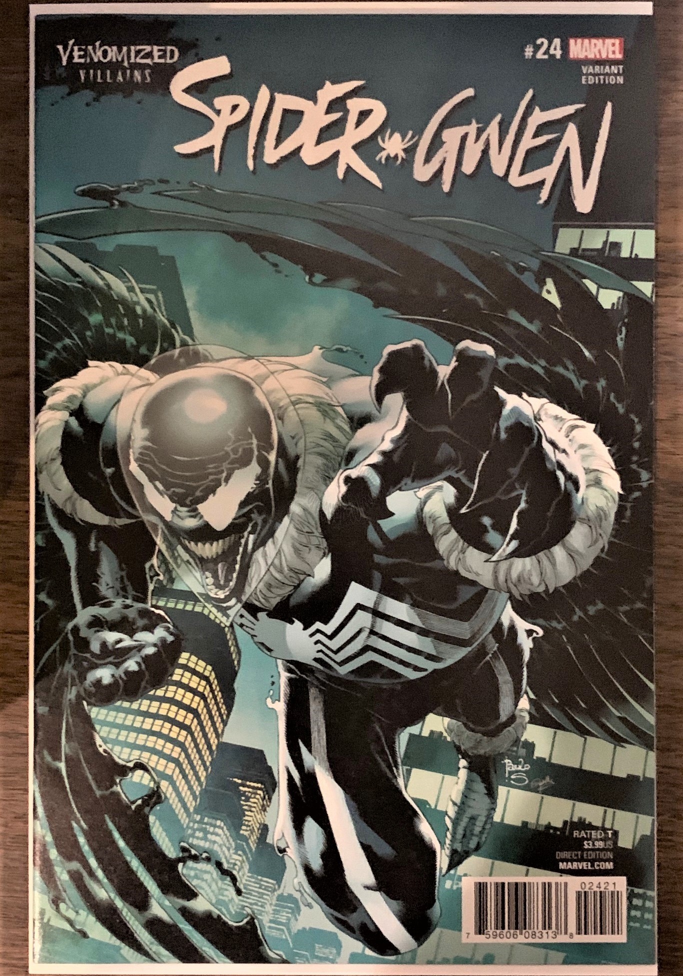 SPIDER-GWEN #24 VENOMIZED VULTURE VARIANT (First Print) (First Appearance of Gwenom)