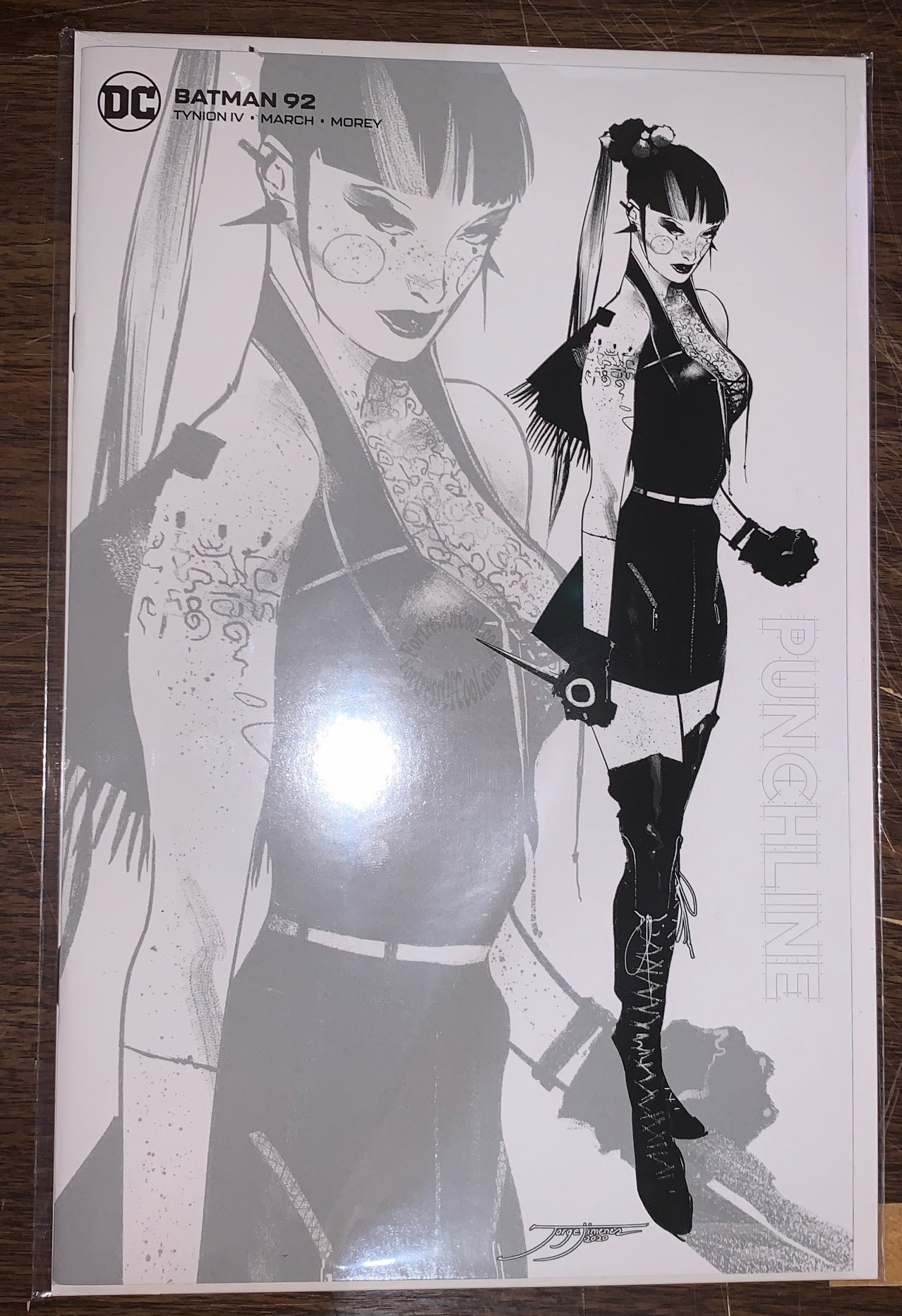 BATMAN #92 RETAILER APPRECIATION JORGE JIMENEZ B&W VARIANT