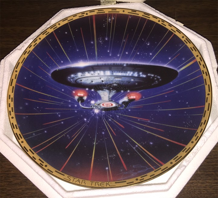 USS ENTERPRISE NCC-1701-D ~ Star Trek 'The Voyagers' Series Plate Collection