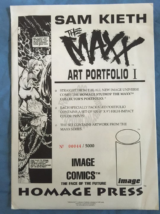 SAM KIETH THE MAXX ART PORTFOLIO - 6 PRINTS - Numbered Portfolio