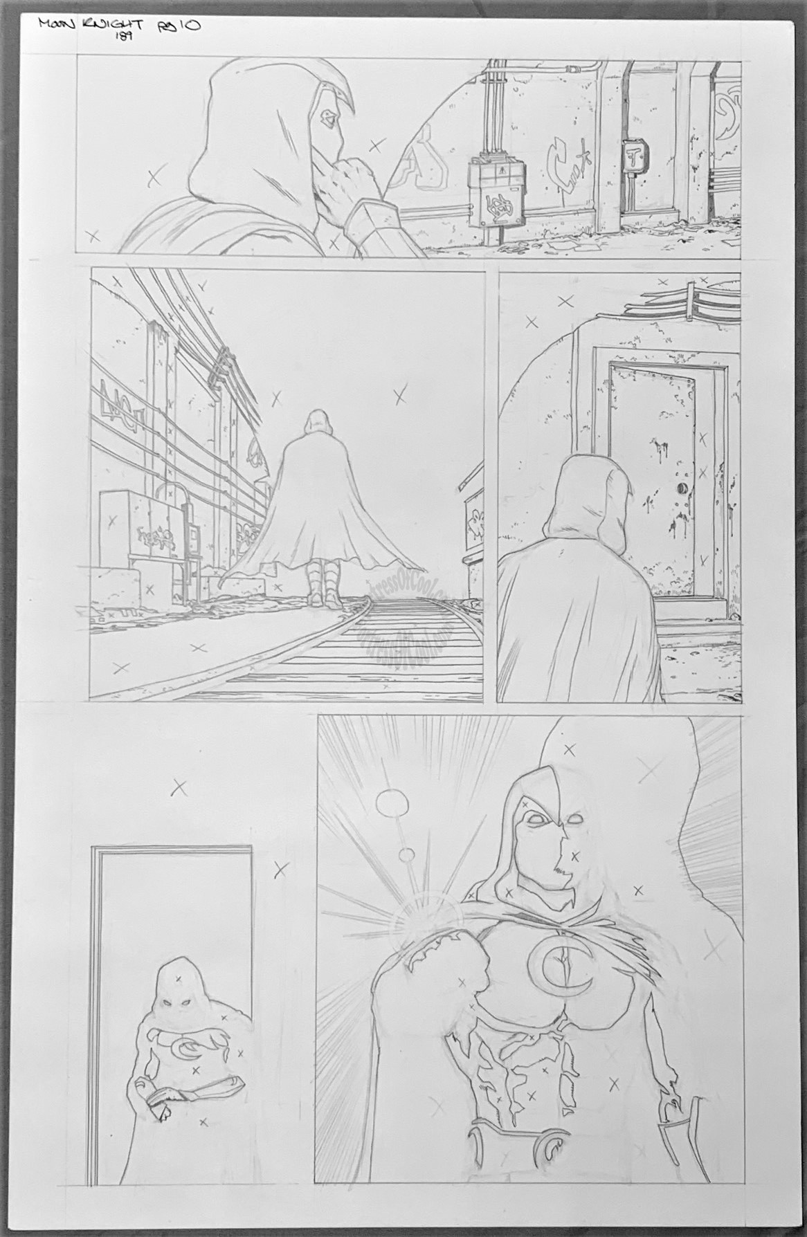 MOON KNIGHT #189 PAGE 10 ORIGINAL ART - JACEN BURROWS