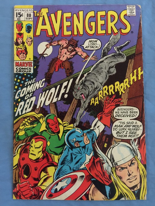 Avengers #80 (First appearance Red Wolf)